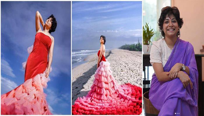 കടല്‍ത്തീരത്ത് മത്സ്യകന്യകയെ പോലെ; റെഡ്ഡിലും പിങ്കിലും അതിമനോഹരിയായി അഭയ ഹരണ്‍മയി