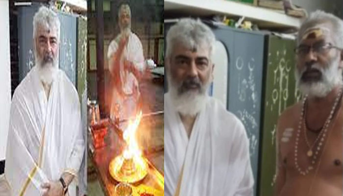 കേരളത്തിലെത്തി ക്ഷേത്ര ദർശനം നടത്തി നടൻ  അജിത്; ചിത്രങ്ങൾ വൈറൽ