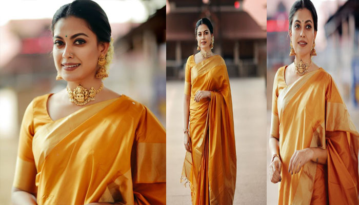 മഞ്ഞ ചേലയിൽ ഗുരുവായൂരപ്പന്റെ സന്നിധിയിൽ എത്തി നടി അനുശ്രീ; കണ്ണനെ കൺകുളിർക്കെ കണ്ട  താരത്തിന്റെ മനോഹര  ചിത്രങ്ങൾ ഏറ്റെടുത്ത് സോഷ്യൽ മീഡിയ