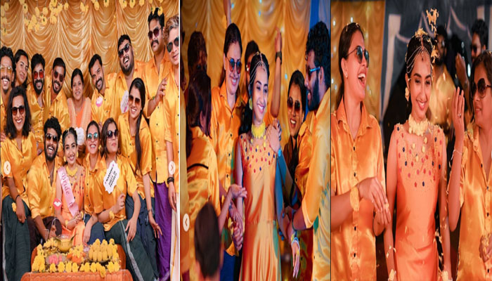 സഹോദരിയുടെ ഹൽദി ആഘോഷങ്ങളിൽ തിളങ്ങി  നടി അനുശ്രീ; ചിത്രങ്ങൾ വൈറൽ 