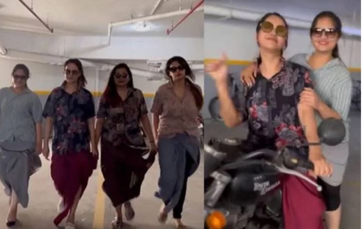  മുണ്ടും ഷര്‍ട്ടും കൂളിംഗ് ഗ്ലാസ്സുമണിഞ്ഞ് അടിപൊളി ഡാന്‍സുമായി ഭാവനയും കൂട്ടുകാരും; ബാഗി ജീന്‍സും ഷൂസുമണിഞ്ഞ് എന്ന ഗാനത്തിന് നടിയ്‌ക്കൊപ്പം ചുവടുവച്ചത് ശില്പ ബാലയും മൃദുല മുരളിയും ഷഫ്‌നയും
