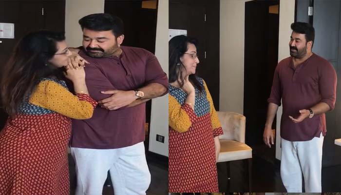 മലയാളത്തിന്റെ പ്രിയ താരജോടികള്‍ വീണ്ടും ഒരുമിച്ച്; പ്രണയഗാനത്തിന് ചുവട് വെച്ച് മോഹന്‍ലാലും മേനകയും.