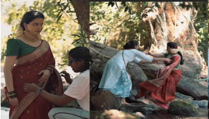 ഫോട്ടോഷൂട്ടിനിടെ കാൽവഴുതി വീണത് പുഴയിലേക്ക്; തലനാരിഴയ്ക്ക് രക്ഷപ്പെട്ട് ഹണി റോസ്;വീഡിയോ വൈറൽ 
