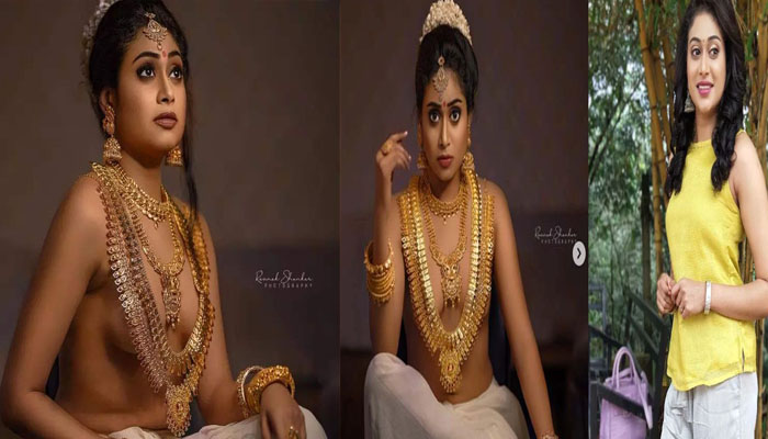 കൈയിലും കാതിലും നിറയെ ആഭരണങ്ങള്‍ ധരിച്ച്‌ അര്‍ദ്ധനഗ്നയായി ജാനകി സുധീര്‍; ചർച്ചയായി താരത്തിന്റെ ഫോട്ടോഷൂട്ട് 