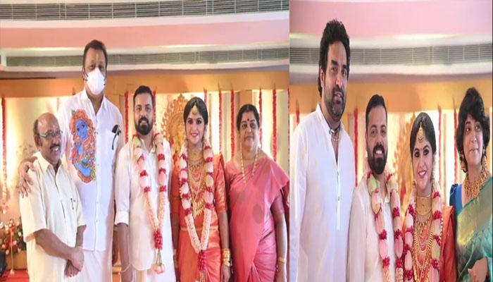 നടൻ കൊച്ചുപ്രേമന്റെ മകന്റെ വിവാഹത്തിൽ അനുഗ്രഹവർഷം ചൊരിഞ്ഞ് സുരേഷ് ഗോപി; ചിത്രം വൈറൽ 