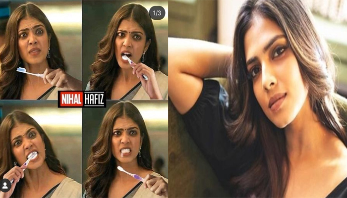 പല്ലു തേയ്ക്കുന്ന പോലത്തെ മുഖഭാവം എന്ന ക്യാപ്ഷൻ വൈറൽ; സ്വന്തം ട്രോള് പോസ്റ്റ് ചെയ്തു നടി മാളവിക മോഹൻ 