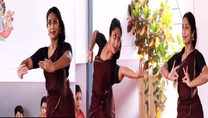 ഗുരുവിന് മുൻപിൽ ചടുലമായ നൃത്തച്ചുവടുകളുമായി നടി നവ്യ നായർ;  മനോഹരമായ നവ്യയുടെ നൃത്തച്ചുവടുകൾ  കണ്ടാസ്വദിച്ച് മകൻ സായി കുട്ടൻ ; വീഡിയോ വൈറൽ
