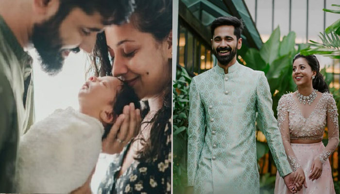 ഞങ്ങളുടെ ഒന്നാം വിവാഹ വാർഷികം ഡയപ്പറുകൾ മാറ്റിയും ഉറക്കമില്ലാത്ത രാത്രികൾ കൊണ്ടും ആഘോഷിക്കുന്നു; ഇനി എന്നേക്കും ഒരുമിച്ച്: റേച്ചൽ മാണി