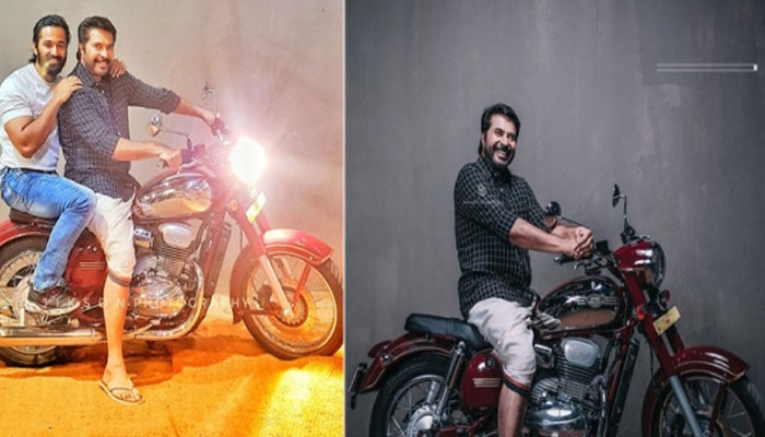 ഉണ്ണി മുകുന്ദന്റെ പുത്തൻ ജാവ ബൈക്കിൽ ചെത്ത് ലുക്കിൽ ചുള്ളനായി മമ്മൂക്ക; പുതിയ ബൈക്കിന്റെ ഫസ്റ്റ് റൈഡറായി എത്തിയ ചങ്ക് ബ്രോയുടെ ചിത്രങ്ങൾ ഏറ്റെടുത്ത് ആരാധകർ
