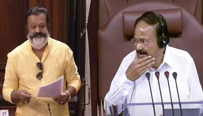 ഇത് മാസ്‌കാണോ താടിയാണോ; ഉപരാഷ്ട്രപതിയുടെ ആശയക്കുഴപ്പം തീർത്ത് താരം 