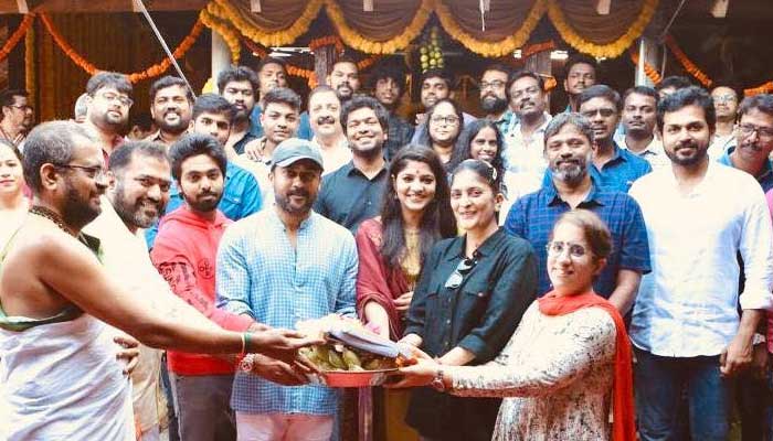 അപർണ ബാലമുരളി സൂര്യയുടെ നായികയായി വീണ്ടും തമിഴിലേക്ക്; പുതിയ ചിത്രത്തിന്റെ പൂജാ ചിത്രങ്ങൾ പങ്ക് വച്ച് നടി