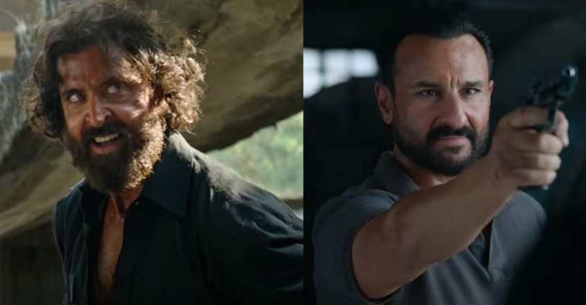 ഏക് കഹാനി സുനായേ സര്‍; സെയ്ഫ് അലി ഖാനും ഹൃത്വിക് റോഷനും ഒന്നിച്ചെത്തുന്ന വിക്രം വേദ ഹിന്ദി ടീസര്‍ ട്രെന്റിങില്‍ രണ്ടാമത്