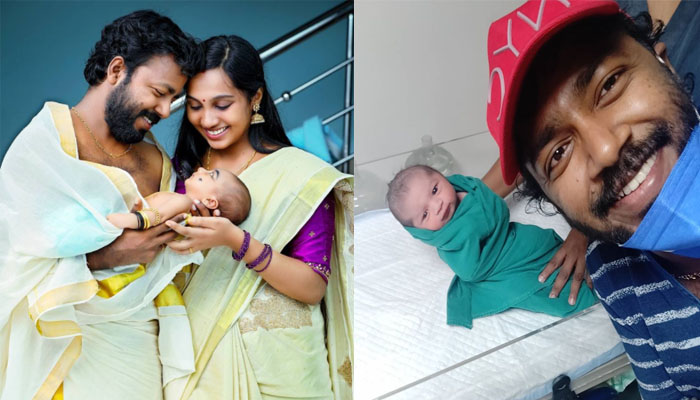 ആദ്യത്തെ കണ്‍മണിക്ക്  പേരിടൽ ചടങ്ങ് നടത്തി  വിഷ്ണു ഉണ്ണികൃഷ്ണന്‍;  കുടുംബ ചിത്രം പങ്കുവച്ച് താരം 